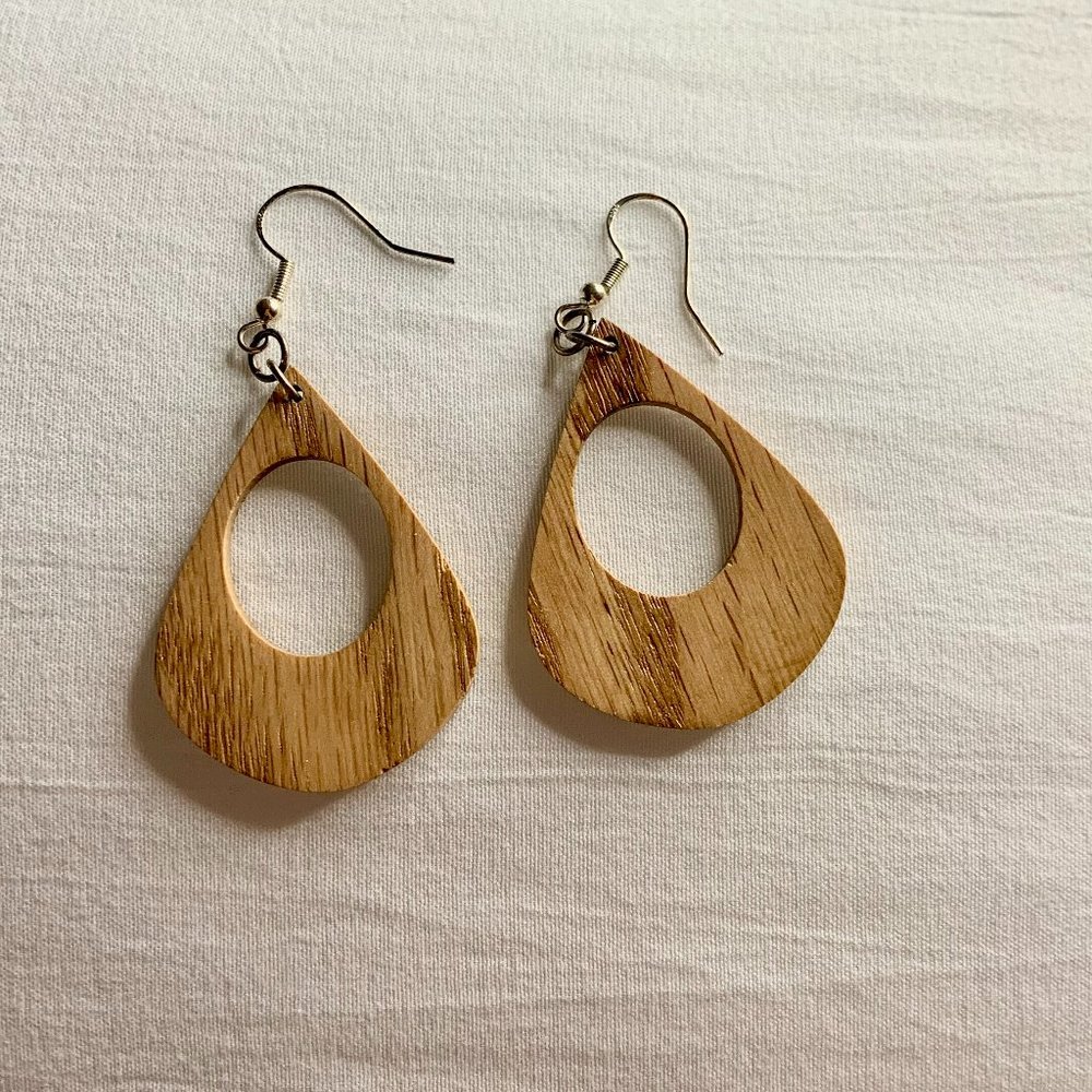 Wooden Dangle Earrings